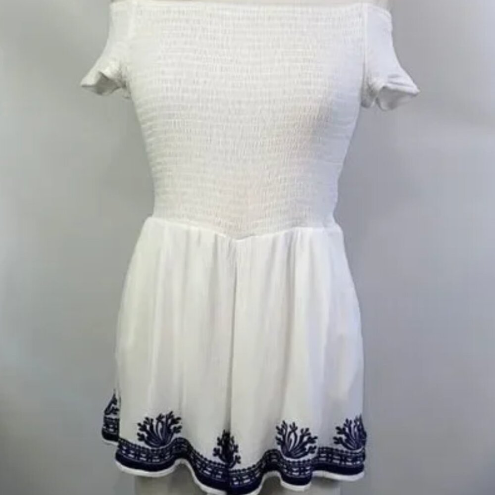 Lspace Blue and White Romper
